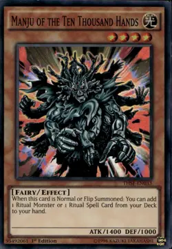 Manju of the Ten Thousand Hands 1st Ed Super Rare THSF-EN033 Yu-Gi-Oh! - Image 1