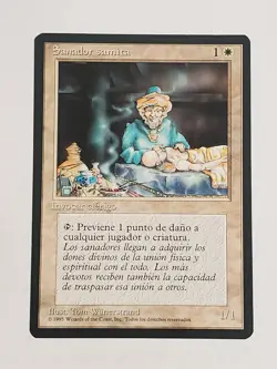 MTG Samite Healer (Spanish 4th Edition (BB)/White/C) - BGM - Image 1