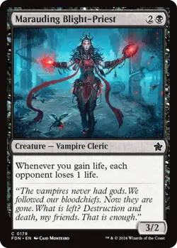 MTG Marauding Blight-Priest FDN C Creature Vampire Cleric NM - Image 1