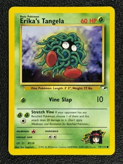 Erika's Tangela 79/132 Gym Heroes Series Common Basic Pokemon Card 1999-2000 NM - Image 1