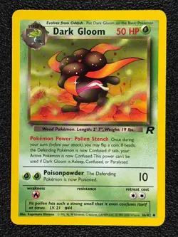 Dark Gloom 36/82 Base Set Series Team Rocket Uncommon Stage 1 Pokemon Card NM - Image 1