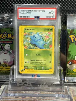 2002 POKEMON EXPEDITION BASE SET BULBASAUR 94/165 PSA 8 NM-MT - Image 1