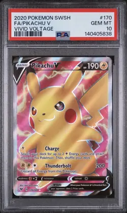Pokemon Pikachu 170/185 Sword & Shield Vivid Voltage PSA 10 - Image 1