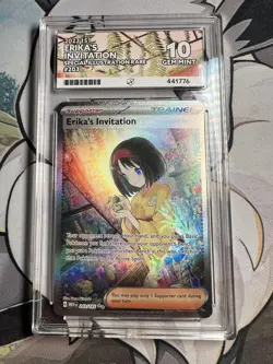 ACE 10 Erika's Invitation 203/165 SIR 151 Pokemon Card English Matching Label - Image 1