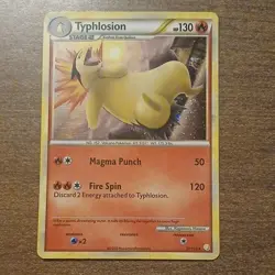 Pokemon TCG Typhlosion Cosmos Holo Rare 032/123 Deck Exclusives 2010 130HP - Image 1
