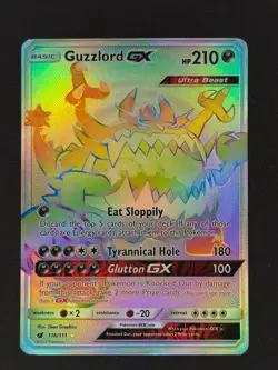 Guzzlord GX (Secret) #116/111 Pokemon SM - Crimson Invasion 2017 NM 🔥 - Image 1