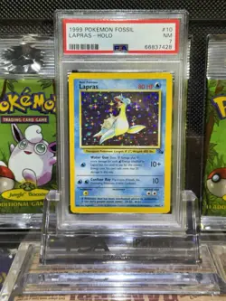 1999 POKEMON FOSSIL LAPRAS HOLO 10/62 PSA 7 NM - Image 1