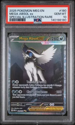 2025 POKEMON MEG EN-MEGA EVOLUTION #180 MEGA ABSOL EX PSA 10 - Image 1