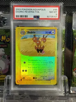 2003 POKEMON AQUAPOLIS DODRIO REVERSE FOIL 46/147 PSA 8 NM-MT - Image 1