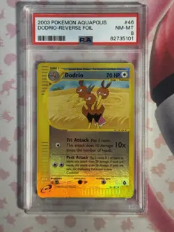 2003 POKEMON AQUAPOLIS DODRIO REVERSE FOIL 46/147 PSA 8 NM-MT - Image 3
