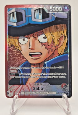 One Piece TGC Sabo Alt Art OP13-004 English Carrying On His Will NM - Image 1
