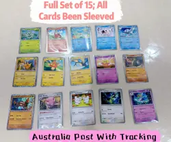 McDonald's Pokemon Match Battle Cards 2023 Full Set of 15 - All Sleeved -NEW - Image 1