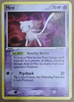 Mew POP Series 4 Holo Rare Pokemon Card 2006 4/17 Swirl - Image 1