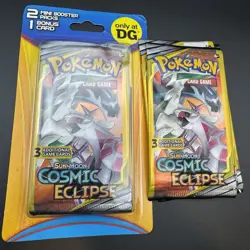 Pokemon Sun & Moon Cosmic Eclipse - 5 Mini Booster Packs + Bonus Card (Dollar Ge - Image 1