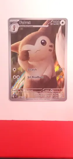 Pokemon TCG Furret 168/159 SV09: Journey Together Illustration Rare Card - NM - Image 1