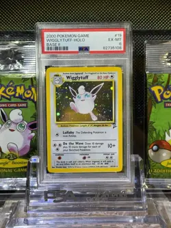 2000 POKEMON GAME BASE ll WIGGLYTUFF HOLO 19/130 PSA EX-MT - Image 5