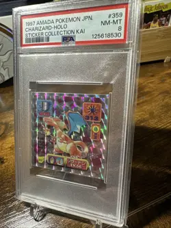 1997 Pokemon Japanese Amada Kai #359 Charizard Holo PSA 8 - Image 2