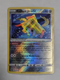 Radiant Jirachi Radiant Rare SWSH12: Silver Tempest 120/195 Pokemon TCG - NM - Image 1