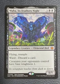 Maha, Its Feathers Night Bloomburrow Regular MTG Magic Card NM - Image 1