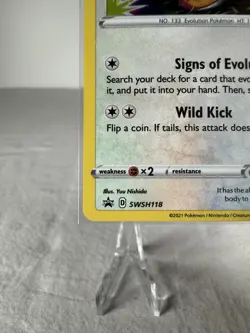 Pokemon TCG Eevee Black Star Promo Lot Of 2 - SWSH118 + SWSH190 With Tiny Swirl! - Image 5