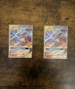 Pokemon TCG Reshiram & Charizard GX Holo Card 20/214 NM Lot of 2 SM Unbroken - Image 1