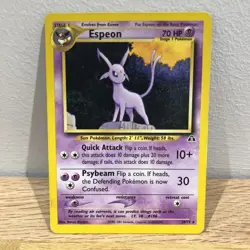Pokemon TCG Espeon Neo Discovery 20/75 Unlimited Rare Non-Holo Card *LP* - Image 1