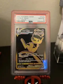 PSA 10 GEM 2022 POKEMON LOST ORIGIN FULL ART MEW VMAX BLACK GOLD TG30/TG30 - Image 1