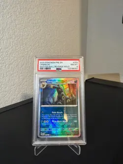 2025 POKEMON PRE EN-PRISMATIC EVOLUTIONS MASTER BALL REVERSE HOLO UMBREON PSA 8 - Image 1