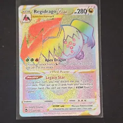 Pokemon TCG Regidrago VSTAR 201/195 Silver Tempest Secret Rare Holo 280 HP - Image 1