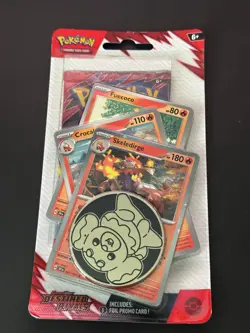 Pokemon TCG Destined Rivals Skeledrige Single Pack Blister Sealed Booster Pack - Image 1