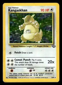 Kangaskhan 5/64 Holo Rare Jungle Set Pokemon Card - 2 - Image 1