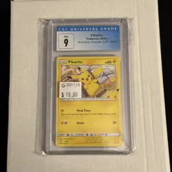 2021 Pikachu Pokemon Card McDonald's 25/25 25th Anniversary Promo CGC 9. G001150 - Image 1