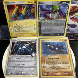 Vintage EX Era Stamped Reverse Holo Foil 4 Pokemon Card Lot Deoxys,Holon Phantom - Image 1