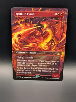 MTG - Hellkite Tyrant - ANIME BORDERLESS - Creature Dragon - RVR #428 - Rare -NM - Image 1