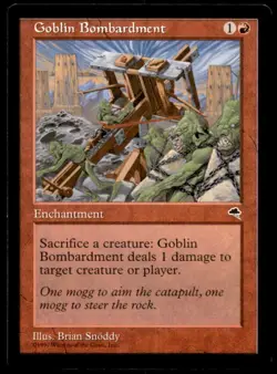 Goblin Bombardment Tempest Light Play MTG Magic the Gathering - Image 1