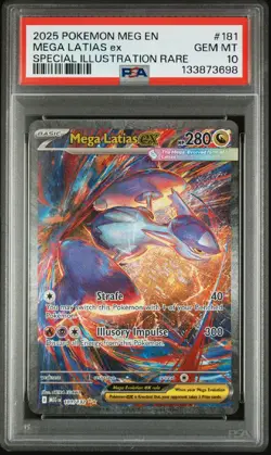 Pokemon Mega Evolutions Mega Latias ex SIR 181/132 PSA 10 - Image 1