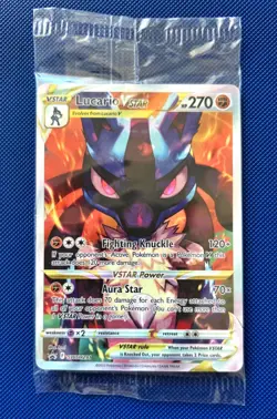 Lucario VSTAR SWSH291 Black Star Promo Crown Zenith, Sealed Pokemon TCG NM. - Image 1