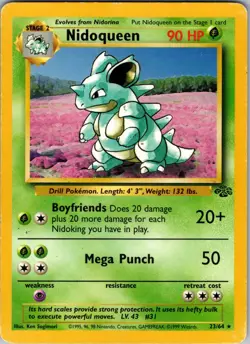 Nidoqueen (23) 23/64 Jungle Unlimited Pokemon TCG LP - Image 1