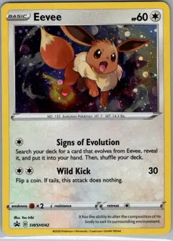 Eevee SWSH042 Holo SWSH: Sword & Shield Promo Cards - Pokemon Card - NM - Image 1