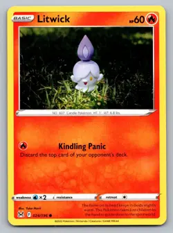 Pokemon TCG SWSH11: Lost Origin Litwick 024/196 - Image 1