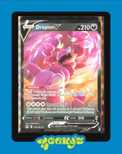 Pokemon TCG Drapion V Lost Origin 118/196 Holo Ultra Rare - Image 1