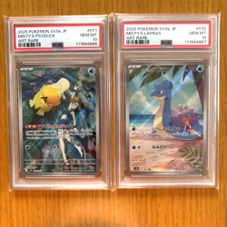 PSA 10 Misty's Psyduck Lapras Sequential set SEQ 071 072 SV9a Pokemon Japanese - Image 1