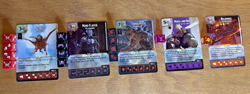 DnD Dice Masters Super Rare Epic & Promo Lot (5 cards) with Dice - Image 1