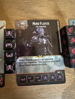 DnD Dice Masters Super Rare Epic & Promo Lot (5 cards) with Dice - Image 3