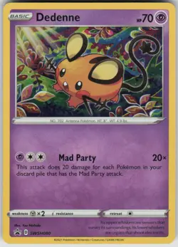 Pokemon Dedenne - Promo SWSH: Sword & Shield Promo Cards SWSH080 NM - Image 1