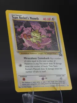 Team Rocket's Meowth 18 - WOTC Black Star Promo NM Pokemon Card TCG - Image 4