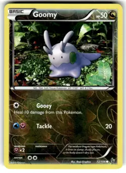Pokemon TCG Goomy XY Flashfire 72/106 Reverse Holo Common Card - Image 1