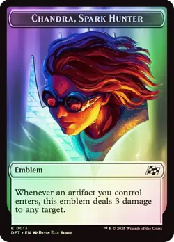 Chandra, Spark Hunter // Vehicle 13 // 12 Foil NM MTG Aetherdrift Magic - Image 1