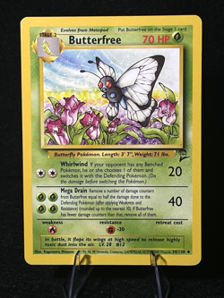 Pokemon TCG Butterfree 34/130 Base Set 2 Regular LP WOTC Original Card - Image 1