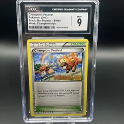 2013 Pokemon World Championships #BW95 Champions Festival CGC 9 - Image 1